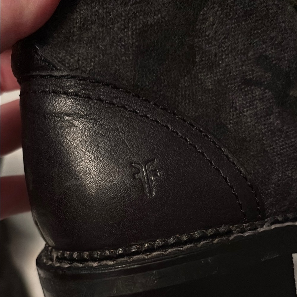 Frye Black Fur-Lined Lace-Up Boots 7.5 - Picture 15 of 17